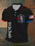 Men's Independence Day American Flag Jet Planes Print Casual Top