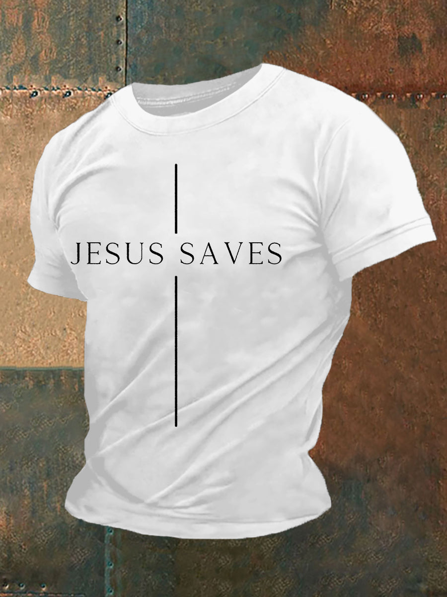 Men's Jesus Saves Short-sleeved T-shirt
