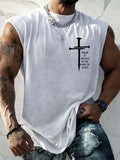 Men's There is Power in The Name of Jesus Cross  Vest