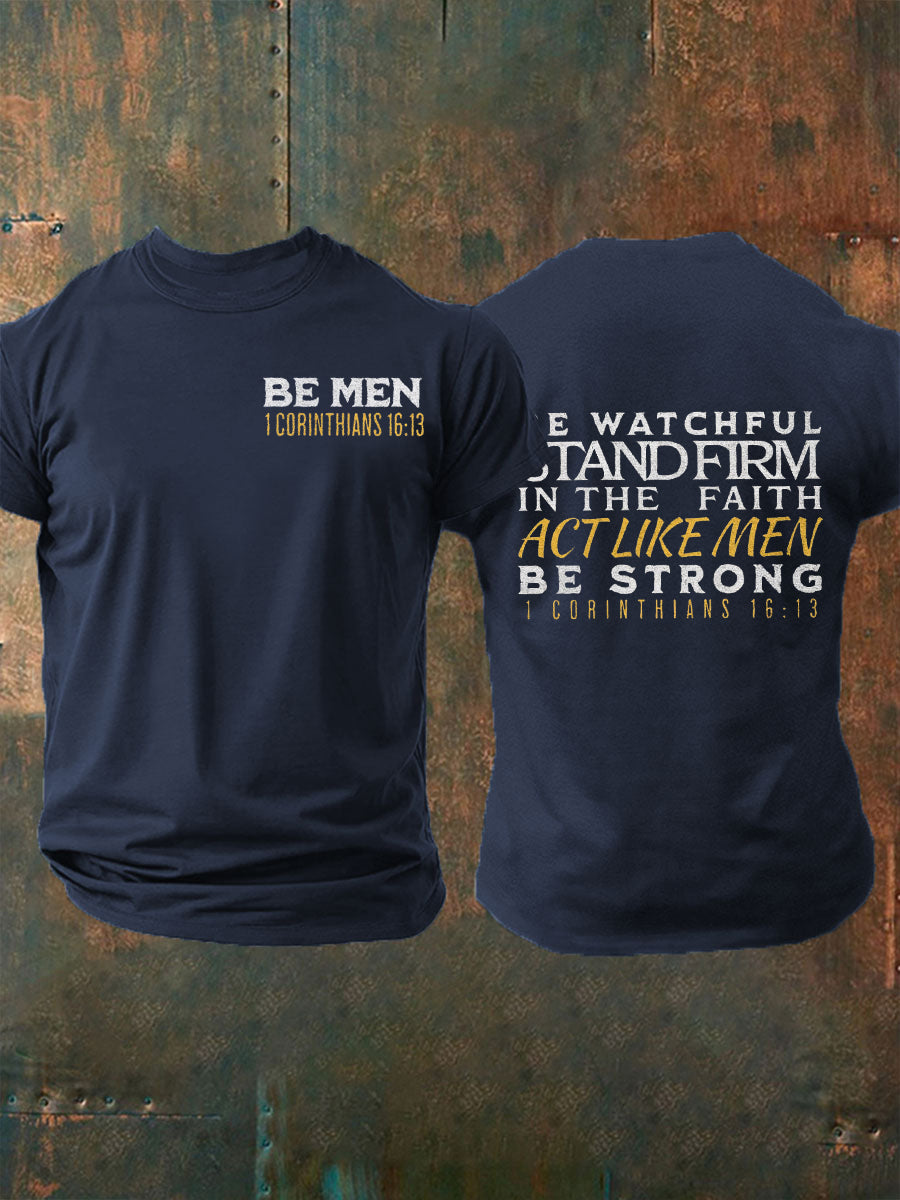 Men's Be Men Faith Short-sleeved T-shirt