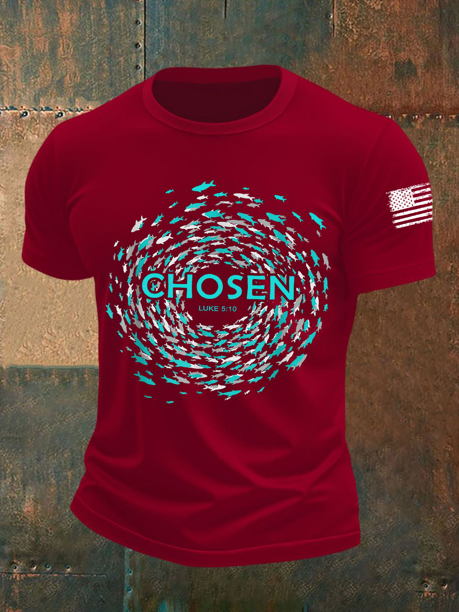 Men's Chosen Luke 5:10 Short-sleeved T-shirt