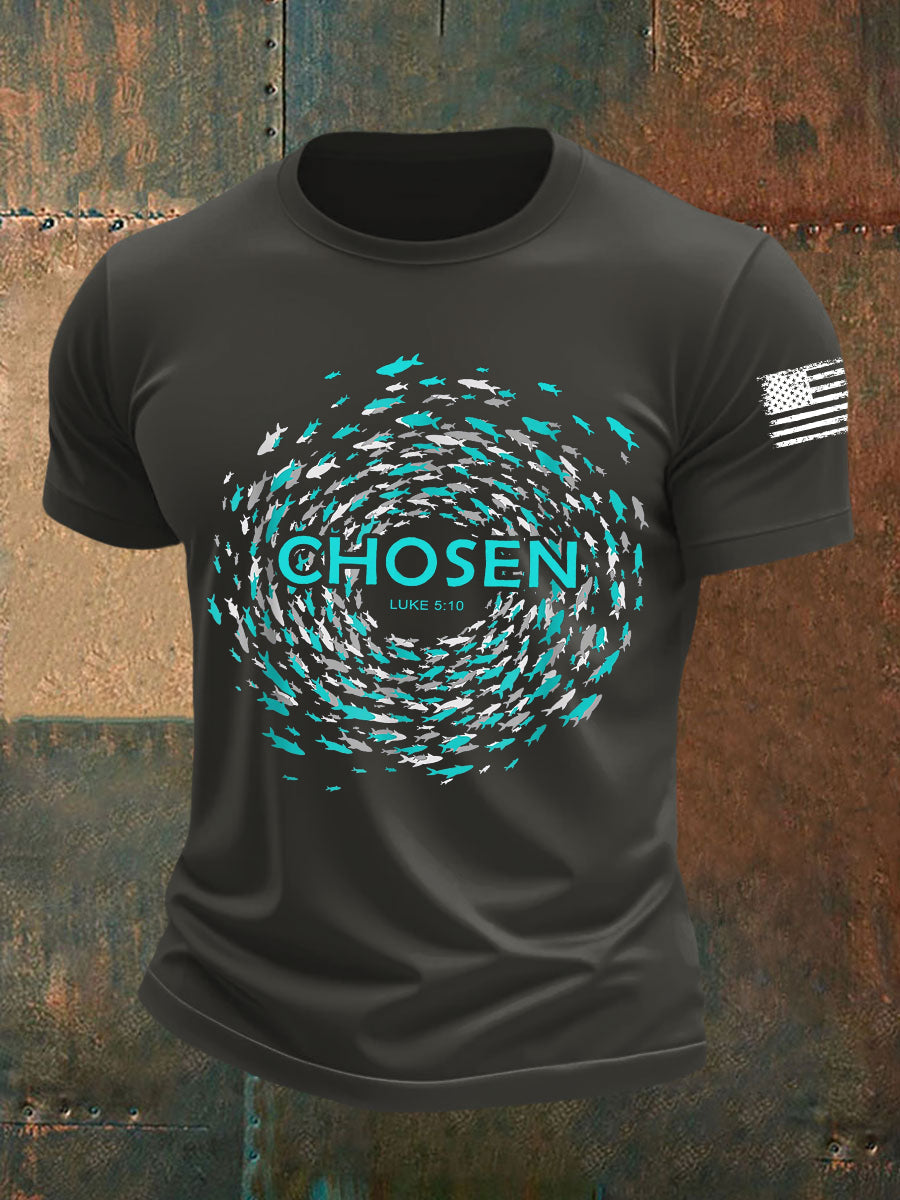 Men's Chosen Luke 5:10 Short-sleeved T-shirt