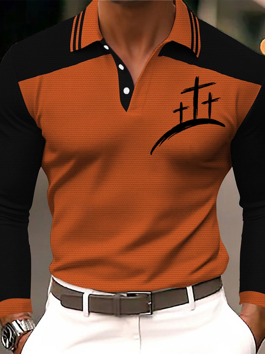 Men's Faith Cross Printed Casual Top