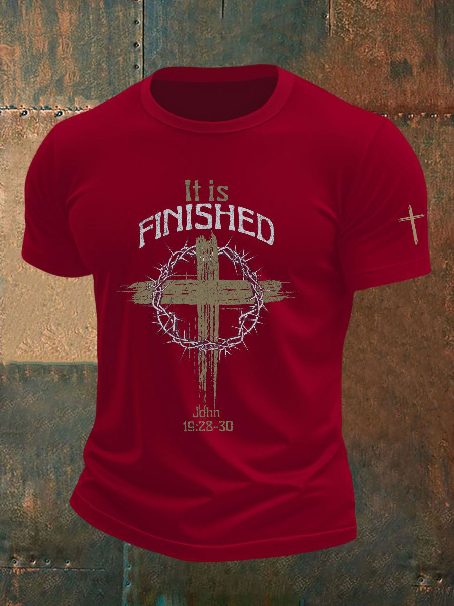 Men's It Is Finished Cross Print T-shirt