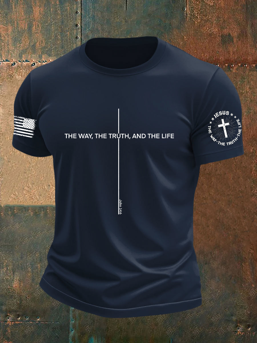 Men's John 14 6 Jesus The Way The TruthThe Life Short Sleeve T-shirt