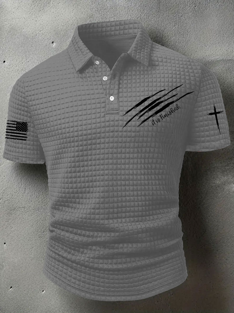 Men's It Is Finished Printed Casual Top