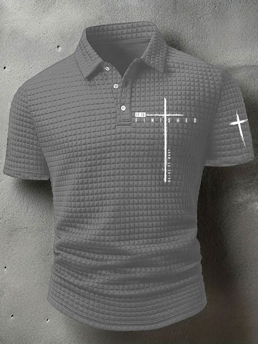 Men's It Is Finished Printed Casual Top
