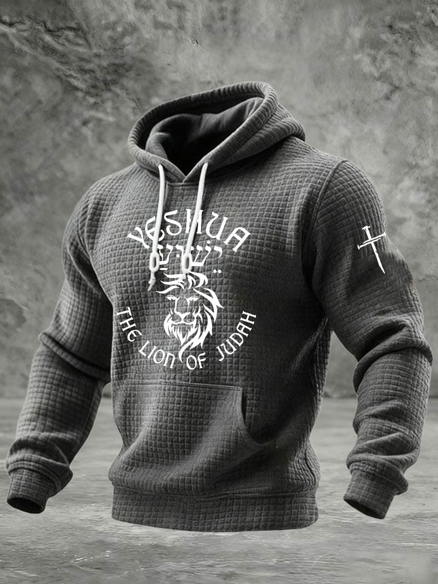 Men's Yeshua Waffle Print Hoodie