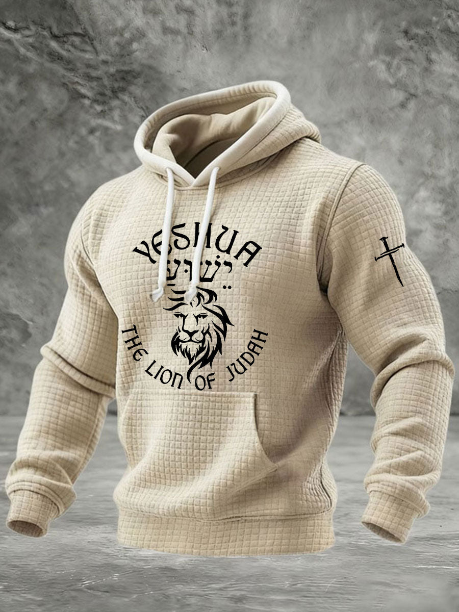 Men's Yeshua Waffle Print Hoodie