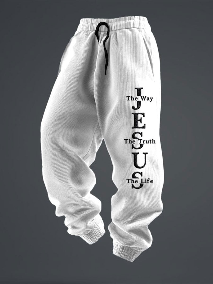 Men's Jesus The Way The Truth The Life Casual Trousers