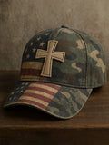 Unisex Cross Flag Camouflage Print Hat